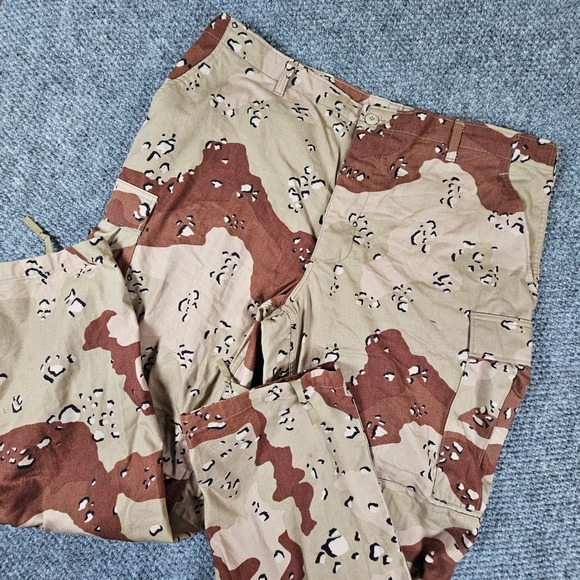 Military Issue Other - Vtg US Military Chocolate Chip Desert Camo Combat Cargo Pants Trousers XL 90's